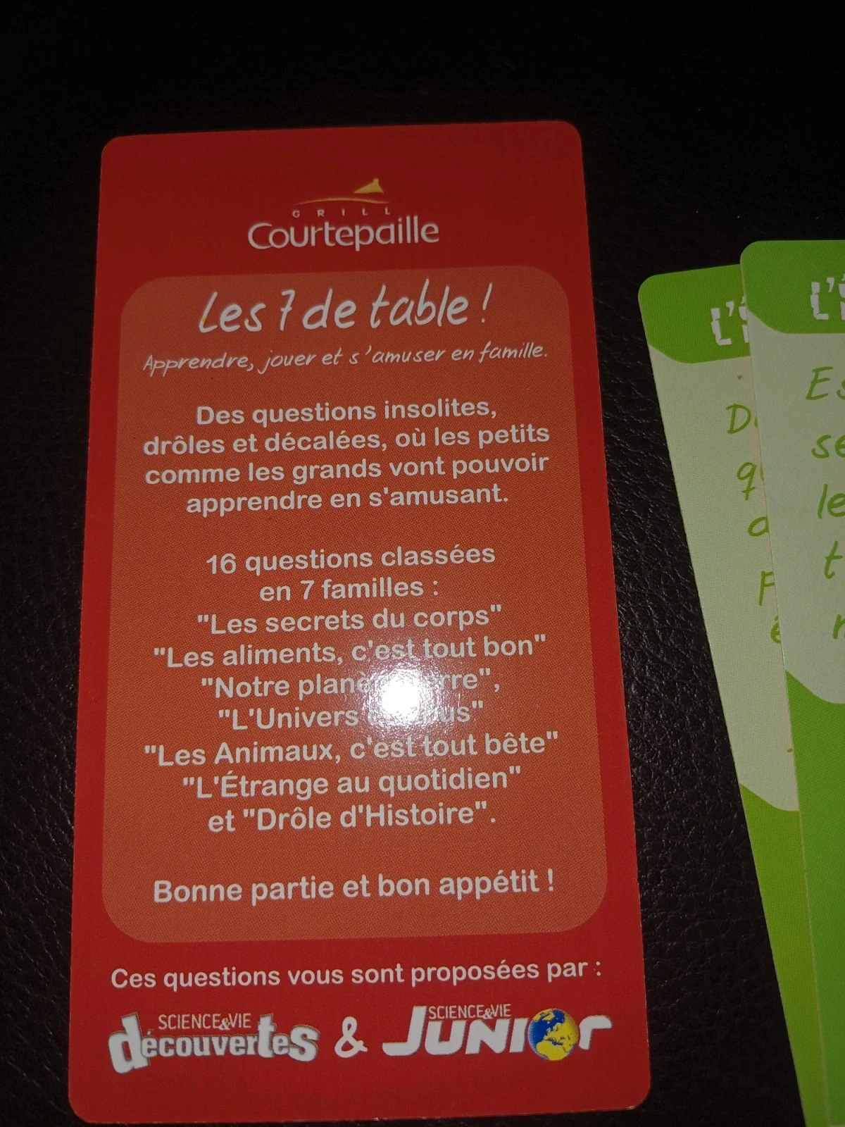 Spel korte rietjes kaarthoesje bruin nieuw 16 vragen over voedsel – photo 4